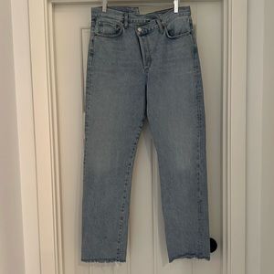 AGOLDE LIKE NEW - PERFECT CONDITION! Criss Cross Frayed Jeans Size 30
